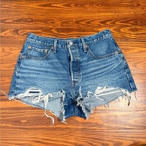 Levi's 501 Distressed Jean Shorts